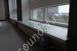 Подоконник из искусственного камня широкий Corian Glacier White